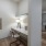 home workspace near kitchen
